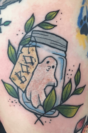 Little ghost in a jar #neotraditional #color 