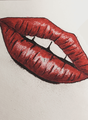 #lips #red #mouth #woman #sexy #color #colourtattoo #colour #redandblack 