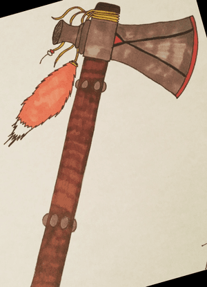Tomahawk design with fox tail designed by me - Azrael