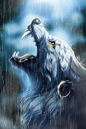 #wolf #moon #fangs #eyes #rain #blue #Black #idea #inspiration #lonewolf #howlinwolf 