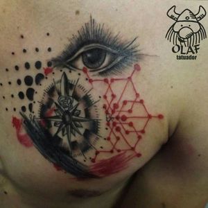 Trash polka eye, compass, sacred geometry