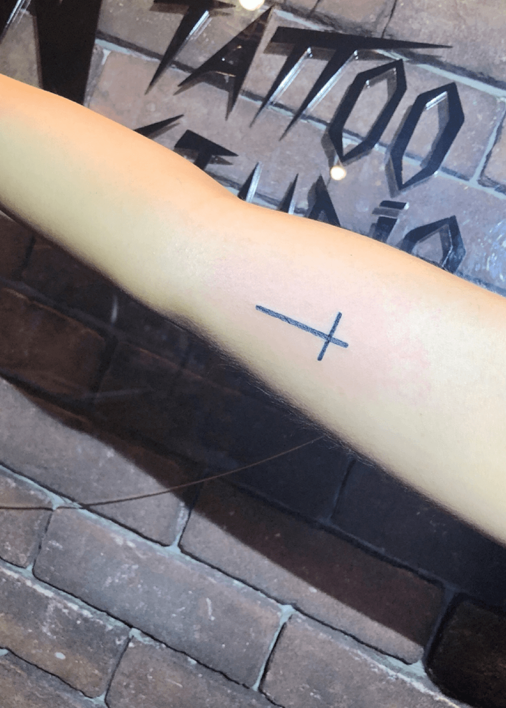 Gurkha Tattoo Family Est 1942  Fine Line Tattoo  Small crucifix tattoo   For appointments with Philip kindly email him at  httpsgurkhatattoofamilycomcontact Gurkha Tattoo Family Est 1942 Tattoos  and Piercings Singapore 
