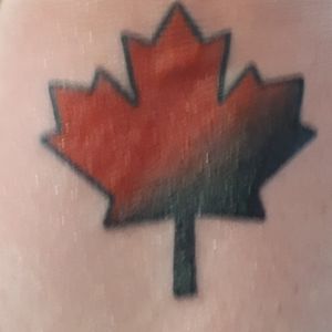 Blurry... simple maple leaf, to be worked on as i continue my sleeve
