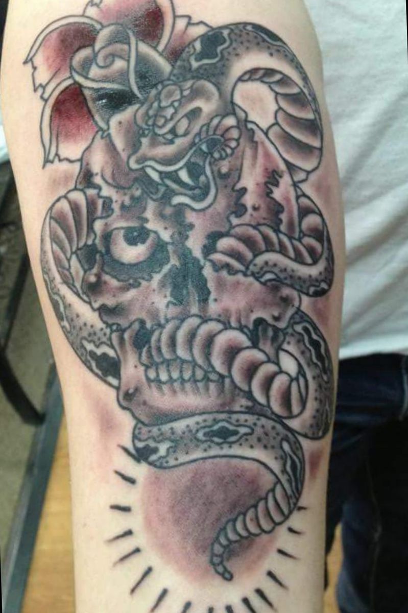 Tattoo uploaded by Matthew Brunner • Traditional take in the Dark Mark