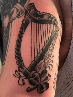 Tattoo number 4 celtic harp