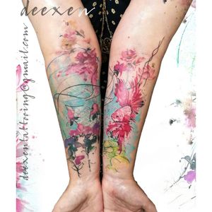 The Awakening #ink #inked #tattoo #tatouage #art #watercolourtattoo #watercolor #graphictattoo #geometrictattoo #aquarelle #deexen #deexentattooing #abstracttattoo #wctattoos #TattooistArtMag #skinartmag #killerinktattoo #TattooistArtMagazine #bestwatercolourtattooers #d_world_of_ink #ikodeluxcustom