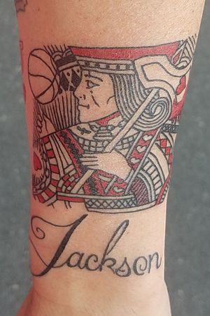 Jack of hearts tattoo for my son Jackson