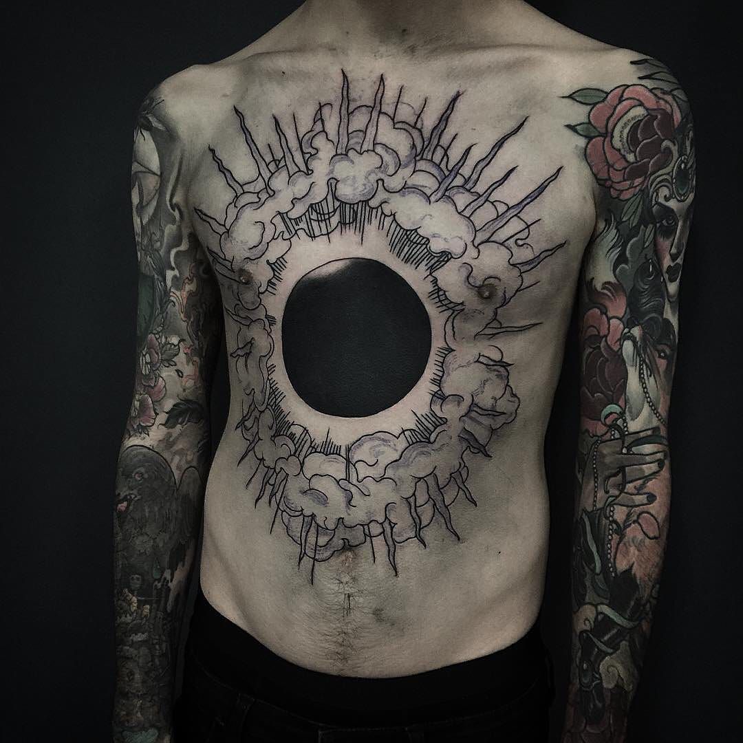 My black hole sun from True Black Tattooing in Dublin Ireland  tattoos   Circle tattoos Black ink tattoos Sun tattoo
