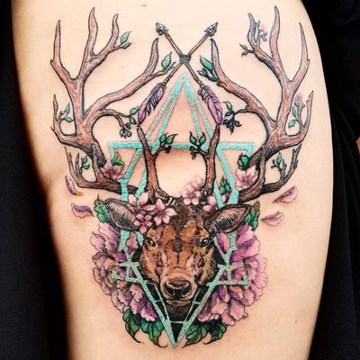 celtic stag tattoo