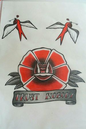 Old school tattoo designed by me