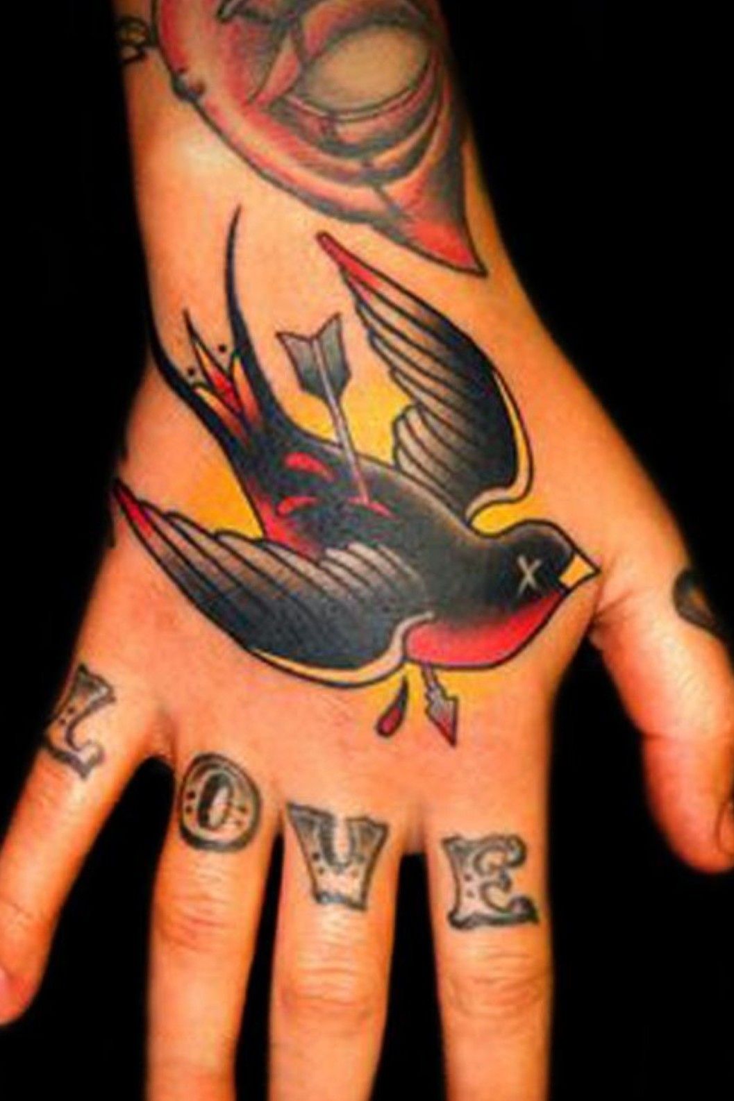 Red Letters Tattoo Parlor  tattoo tattoos tattooed tattooer tattooart  tattooartist traditional tradtattoo traditionaltattoo  americantraditional blackwork blackworkers boldwillhold art artist  blacklinesmatter swallow sparrow bird 