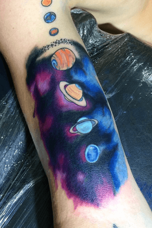 Third session #solarsystem #watercolor 