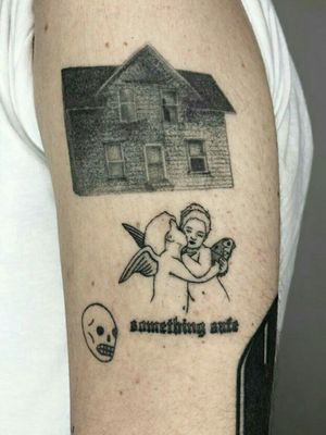 abandoned house, angels, "something safe," and skull tattoos