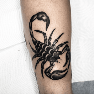 Blackwork traditional scorpion