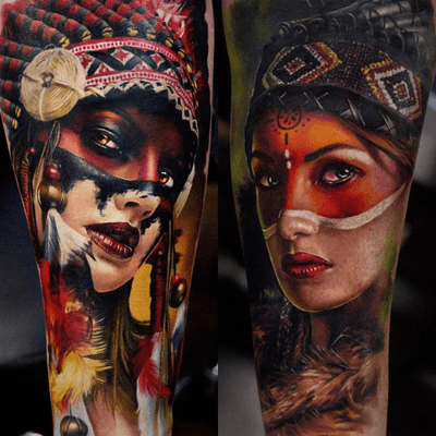 By Andrey Stepanov #indian #indiangirl #realism #realistictattoo #portrait #portraittattoo #stepanovtattoo