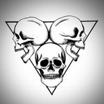 Little flash I made recently! #flash #tattooflash #blackandgrey #skull #pyramid #triangle #modern #neotrad #tattooideas #design