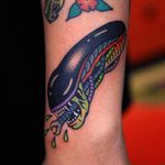 Tattoo by Mick Gore #MickGore #alientattoos #color #newschool #Alien #movietattoo #movie #film #scifi #horror #darkart #xenomorph