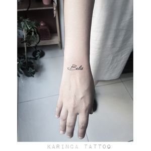 "Belis" ✒Instagram: @karincatattoo #karincatattoo #writing #script #lettering #arm #thin #minimal #little #tiny #dövme #istanbul #turkey #tattoo #tattoos #tattoodesign #tattooartist #tattooer #tattoostudio #tattoolove #ink #tattooed #girl #woman #tattedup #inked 