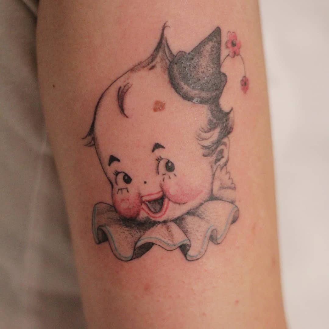 𝕰𝖑𝖑𝖊𝖓 𝕸𝖊𝖑𝖑𝖔𝖓 on Instagram Another sad clown gal  I hope you  all are having a better day than her  Thanks Issiahs for letting me tattoo  you 