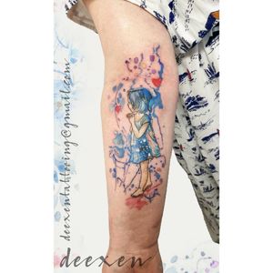 Tell Me a Story #ink #inked #tattoo #tatouage #art #watercolourtattoo #watercolor #graphictattoo #geometrictattoo #aquarelle #deexen #deexentattooing #abstracttattoo #wctattoos #TattooistArtMag #skinartmag #killerinktattoo #TattooistArtMagazine #bestwatercolourtattooers #d_world_of_ink #ikodeluxcustom