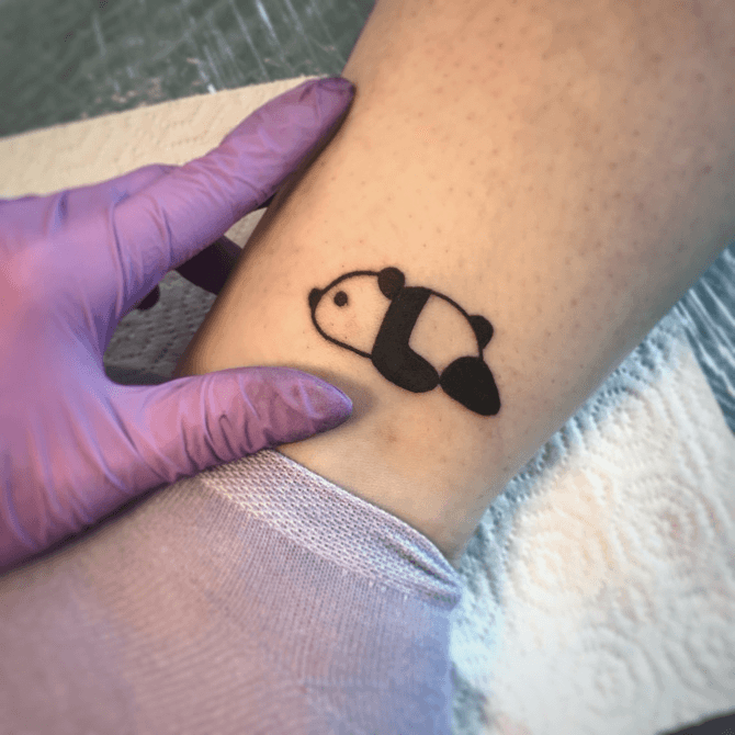 Minimalist Panda Tattoo Idea  BlackInk