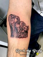 #elephants #elephanttattoo #elefante #tattooartist #family #familytattoos #blackandgreytattoo