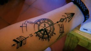 #compass #clockwork #arrows #tattooart 