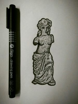Preciosa Venus.Diseño Venus de Milo. #Inkvan #linework #Puntillismo #Tattoo #Dotwork #Venus