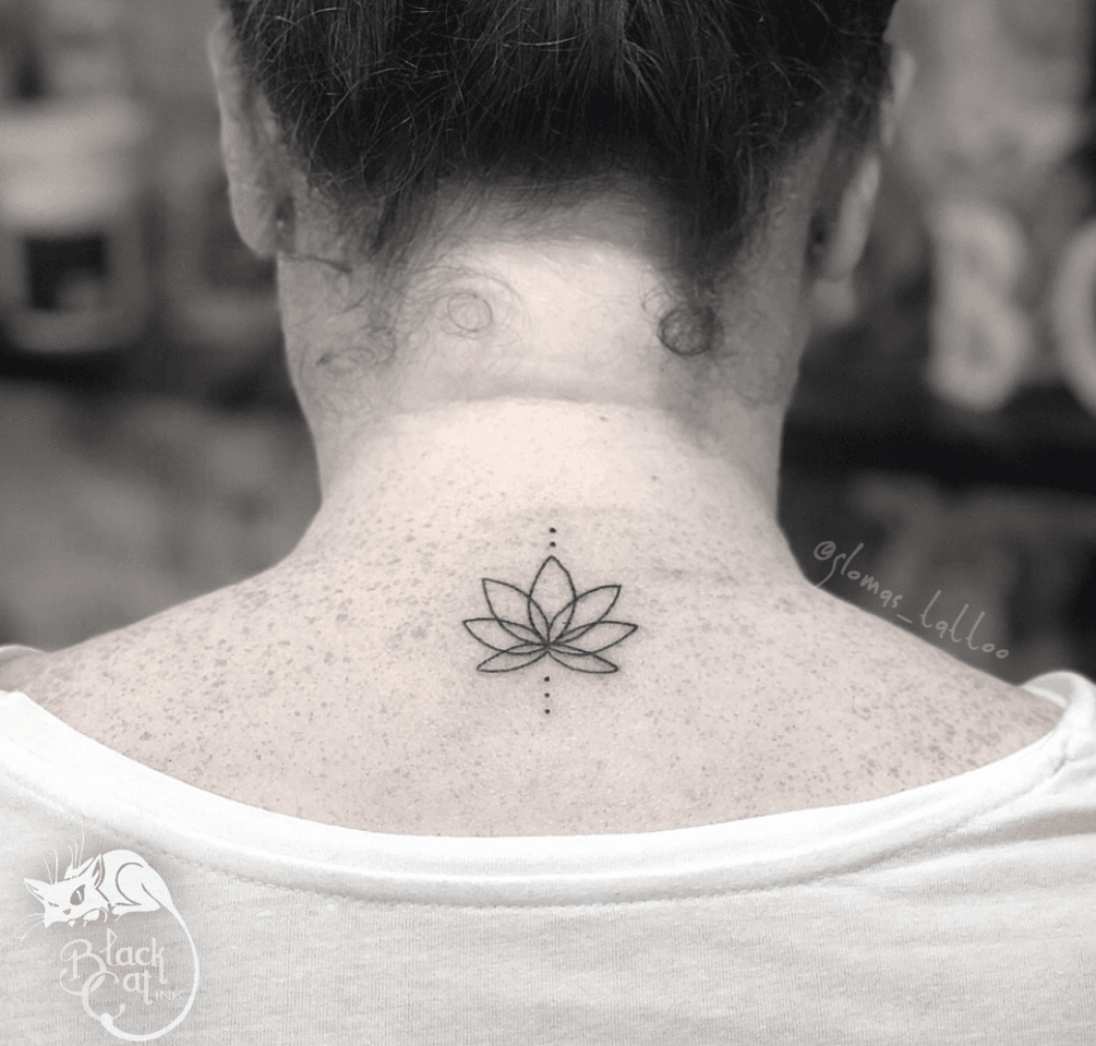 67 Amazing Lotus Back Neck Tattoos