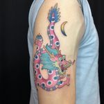 Tattoo by Tobyshy #Tobyshy #shyshyhong #dragontattoos #japanese #folklore #magical #mythicalcreature #beast #monster #animal #fairytale #legend #myth #fire #color #popart #shell #buddhist #moon