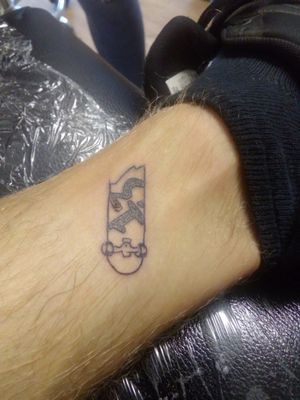 Another Friday 13th Tattoo on the other ankle (previously a passionate skateboarder)Courtesy of Twisted Rose Tattoos
