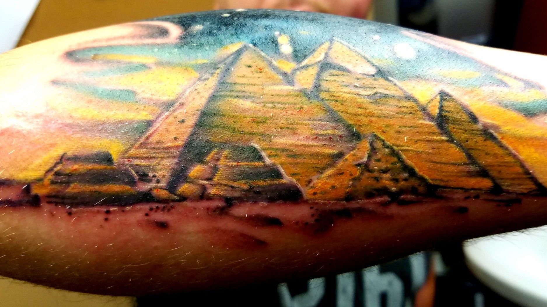 egyptian pyramid tattoos sleeve
