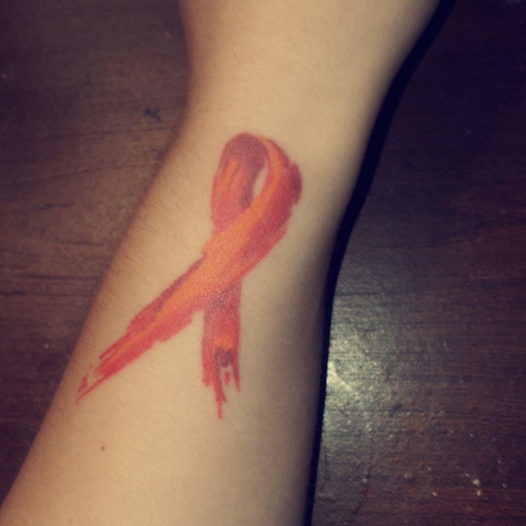 Tattoo uploaded by Alyssa Shepard • Multiple Sclerosis ribbon • Tattoodo