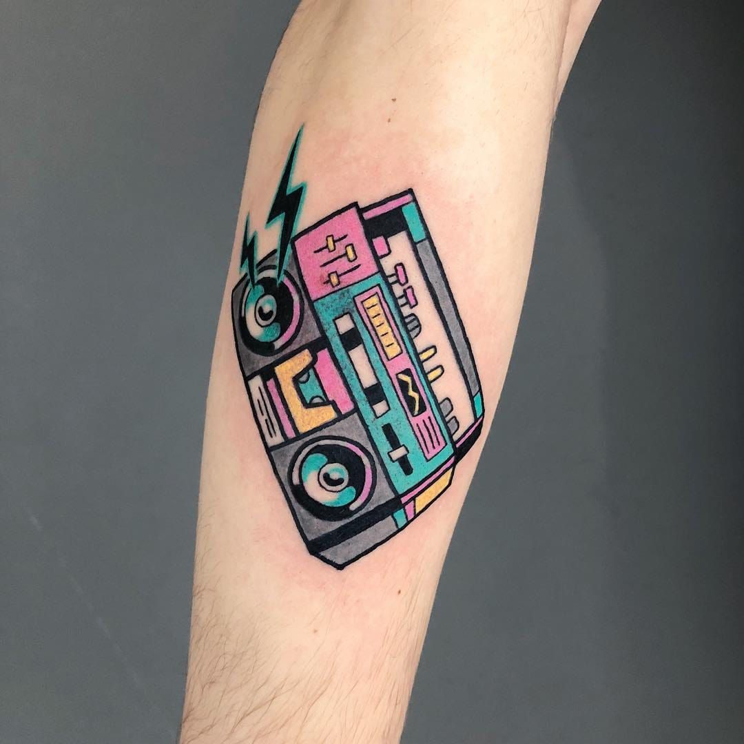 Tattoo uploaded by Hannah  Scandinavian 80s themed piece with succulent  and trad filler  Tattoodo