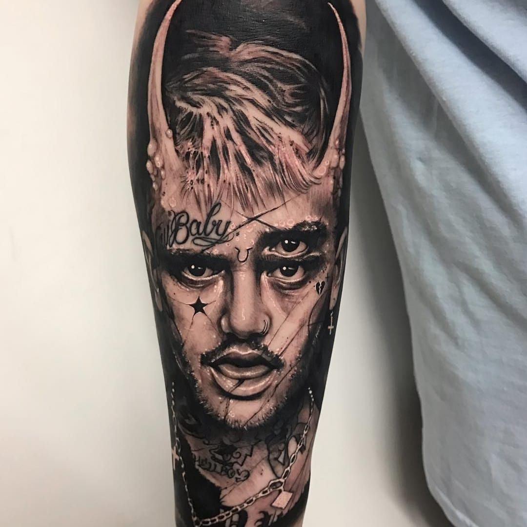 DAGREN TATTOO - Lil peep portrait done today for casey by