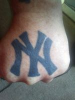 Ny Yankees tattoo on my hand