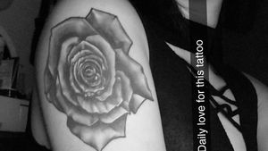 Black and grey rose tattoo by zach Lewis hes based in bosie idaho #rose #blackandgrey #blackandgray #bosie