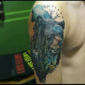 Montagem exclusiva por Luis Felipe#bear #Beartattoos #beartattoo #armtattoos #colortattoo #realismo #realismocolorido #realistic #realism 