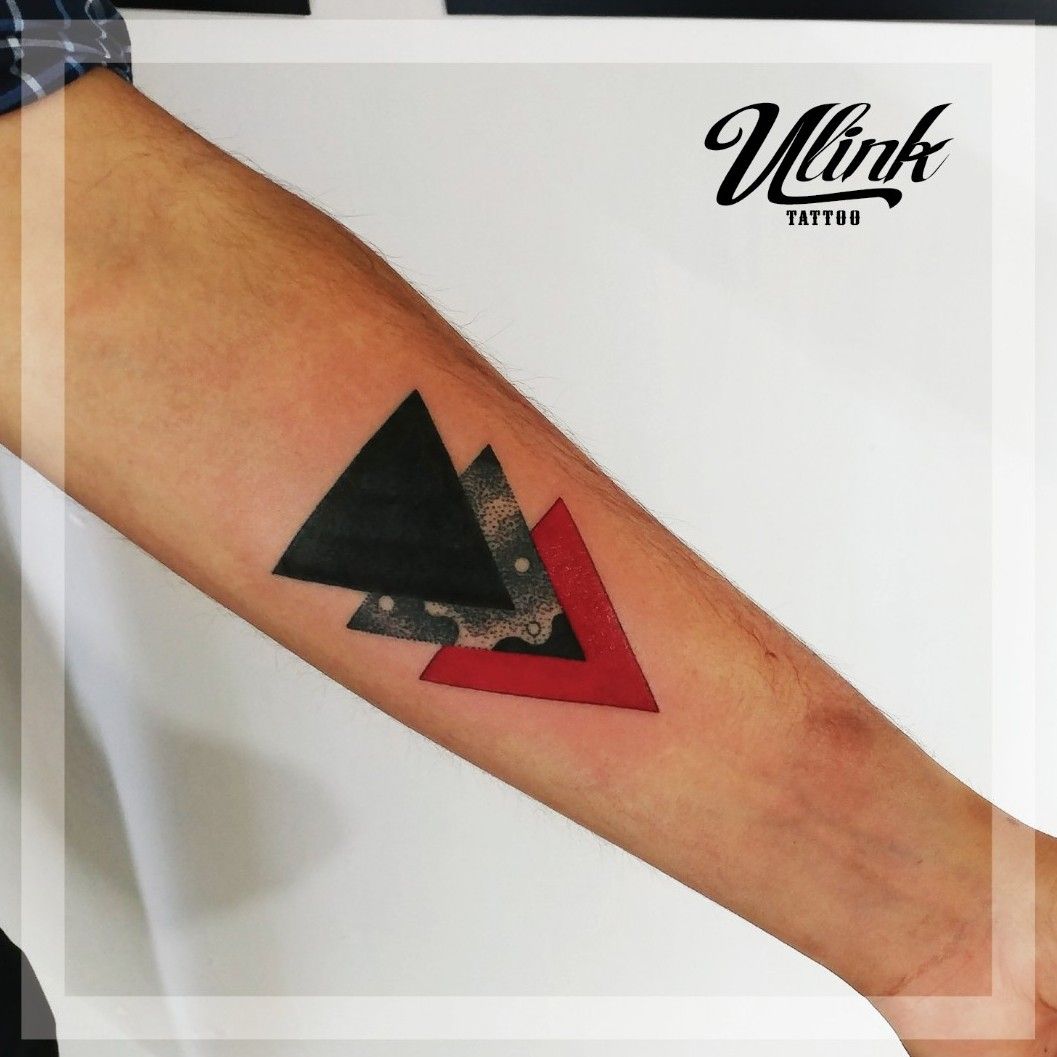 Tattoo uploaded by Reek Gore Mortis  coverup watercolor triangles   Tattoodo