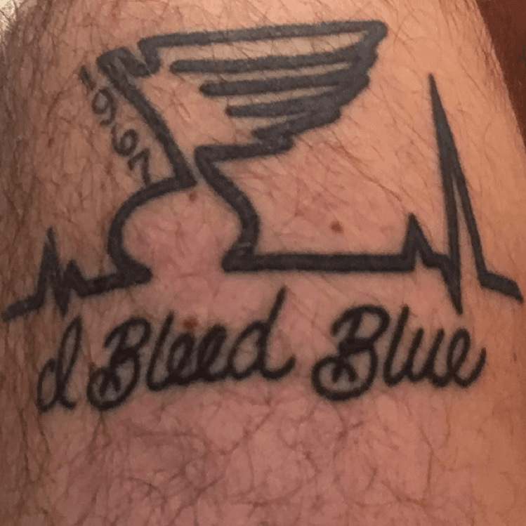 Tattoo uploaded by Dominic Kastner • #stlouis #Blues #hockey #heartbeat •  Tattoodo