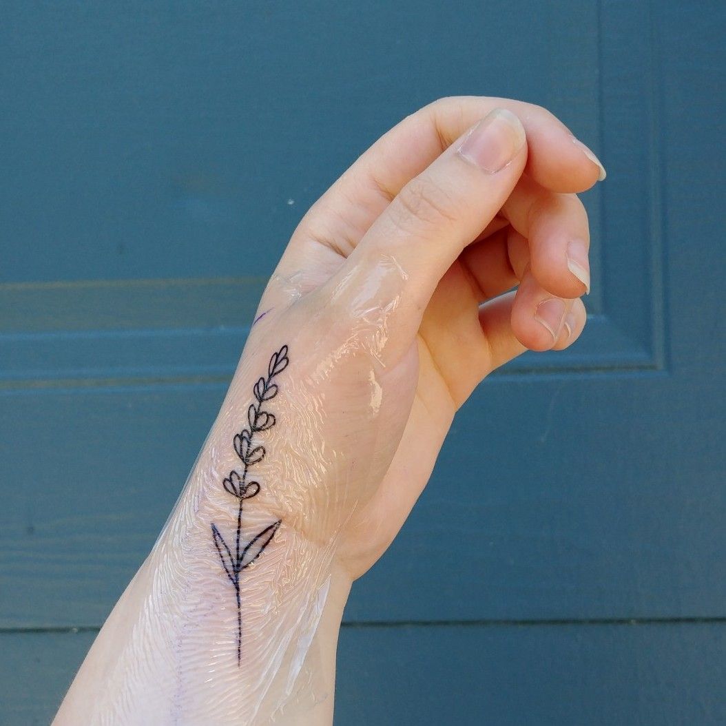 Fineline lavender tattoo by Conz Thomas  Tattoogridnet