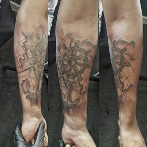 #tattooanchor #tattooancora #tattooblackandgrey #tattoopretocinza #tattoopretoecinza #tattoorealistic #tattoorealism #tattoorealista #tattoorealistica #tattoomaps #tattoomapa