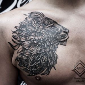 Lion tattoo by :Roland #liontattoos #tattoos #budapesttattoo 