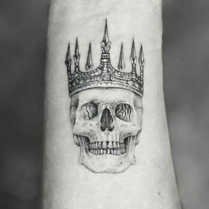 Skull With Crown Tattoo #skulltattoo #crowtattoo Follow Me Please