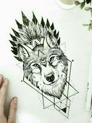 Amazing Art Wolf #wolfhead #art #balckwork Follow Me Please..