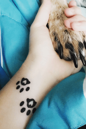 My first tattoo. My love for dogs is more than my love for the things we call humans! 🐾