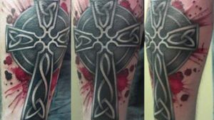 Teresa Sharpe reworked this cross for me. At the time she was tattooing out of Studio 13 in Fort Wayne Indiana