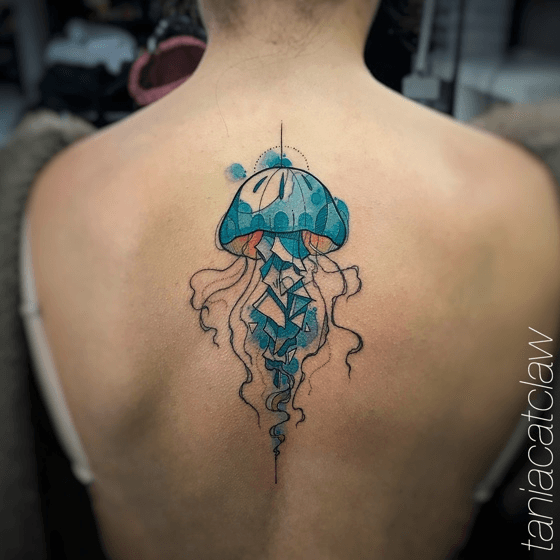 Jellyfish Wrist Watercolour Tattoo  Levelup Tattoo Studio