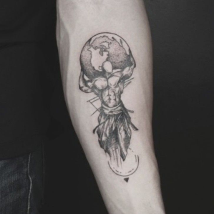atlas holding world tattoo