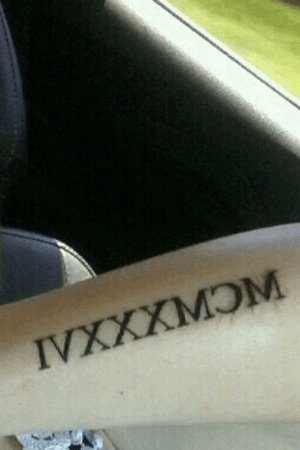 This is my second tatto that i got for my grandpa who died in 2013. The roman numerals are his birthyear “1936”. 